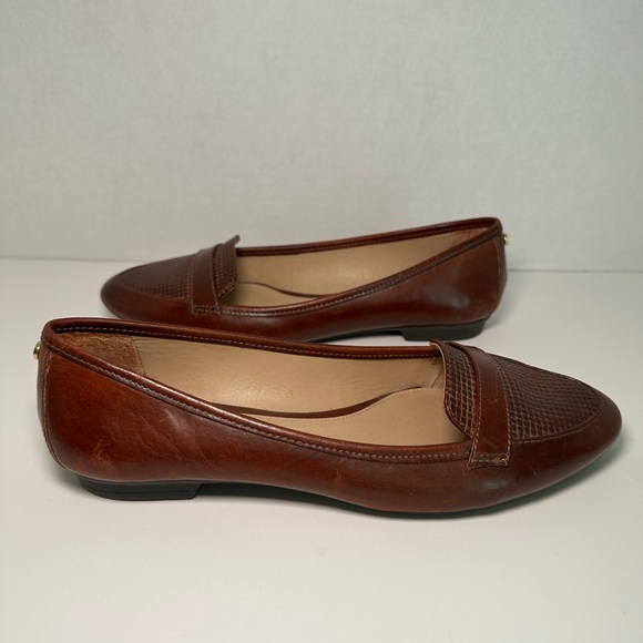 ANTONIO MELANI Brown Leather Loafers Sz 6.5 - Picture 6 of 10